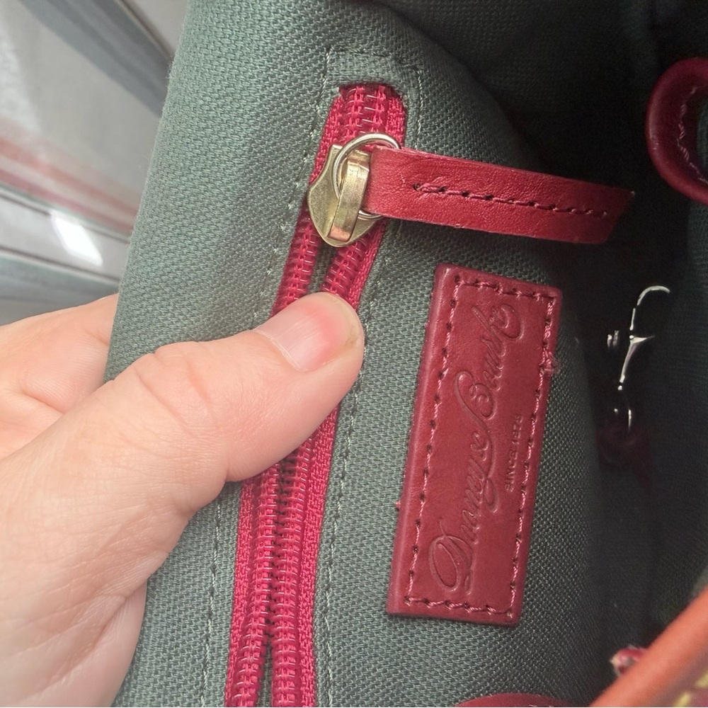 Dooney & Bourke Tartan Plaid Mini Crossbody Bag - Royal Stewart Red - Picture 6 of 10